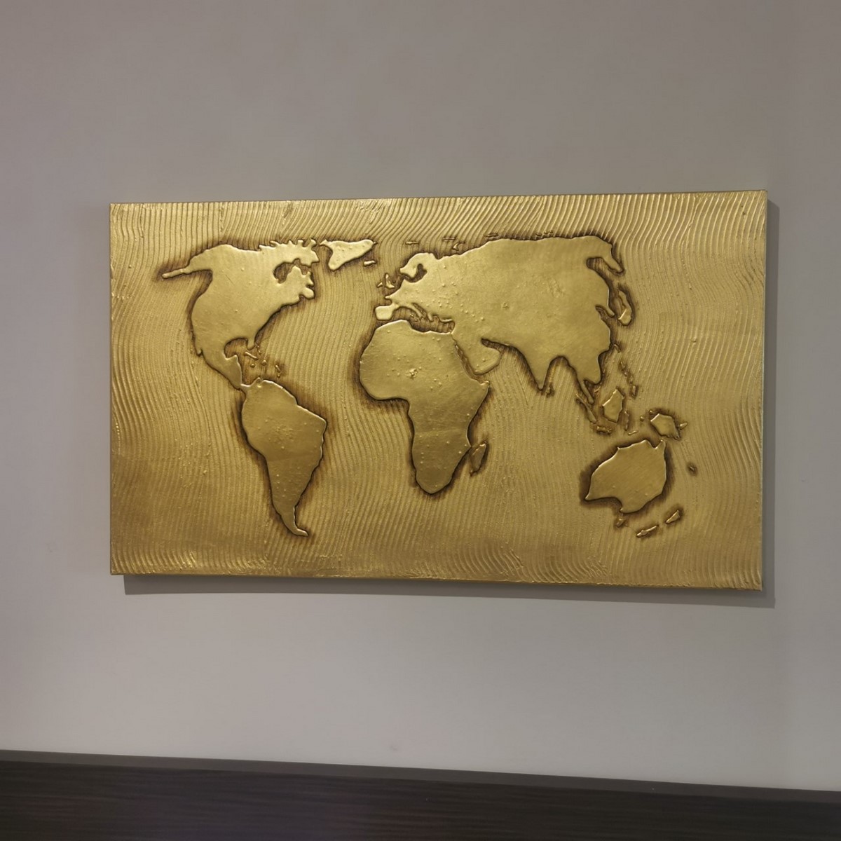 GOLD EARTH hand-decorated canvas painting 120X70 Pintdecor